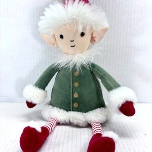 Jellycat Leffy Elf Plush Doll Medium 13” Christmas Holiday Stuffed Toy Retired